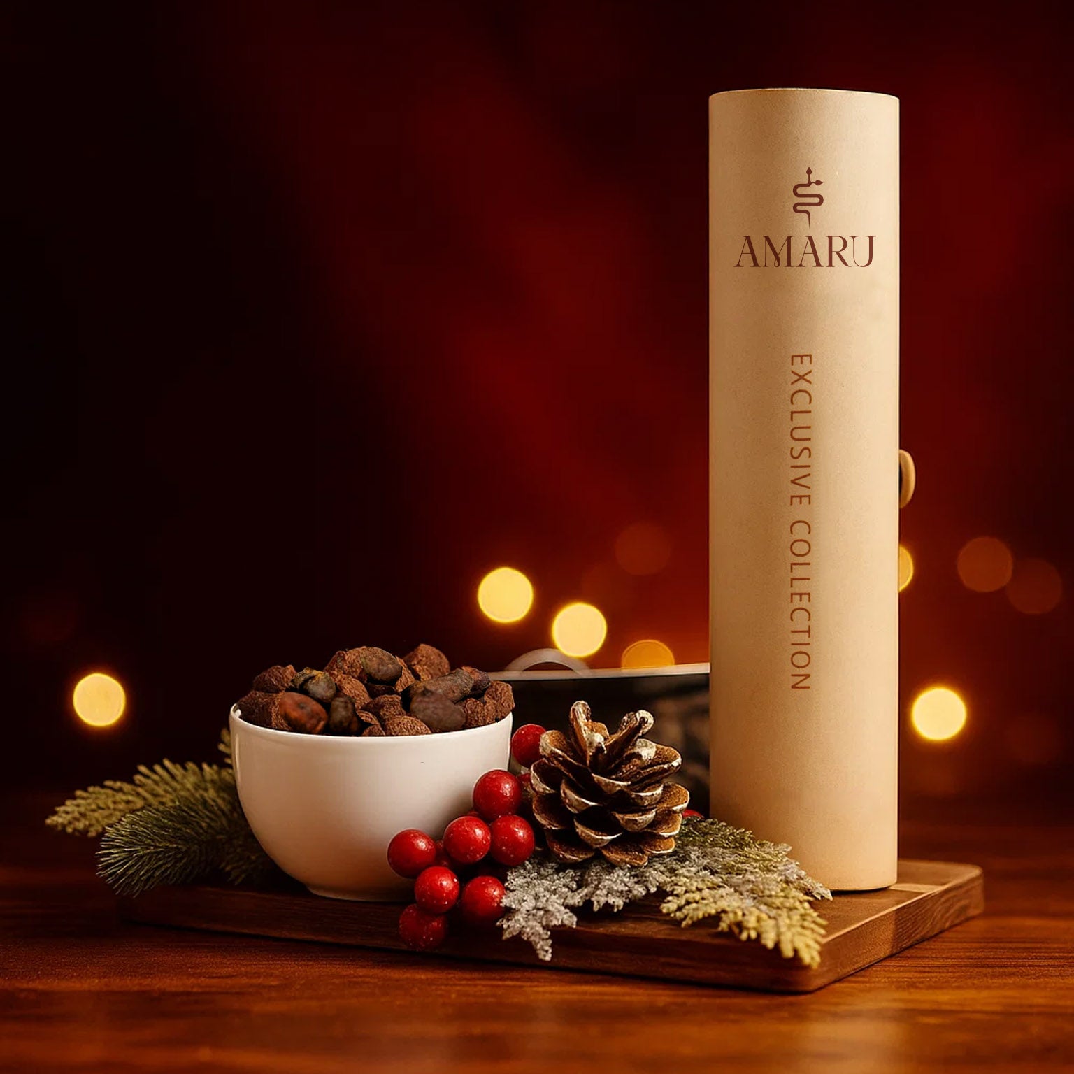 Limited Gift Edition — Ceremonial Cacao + Whole Cacao Beans in Wooden Tube